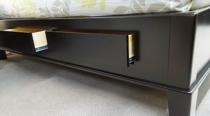 Fifth Avenue underbed storage, solid eastern maple made in BC