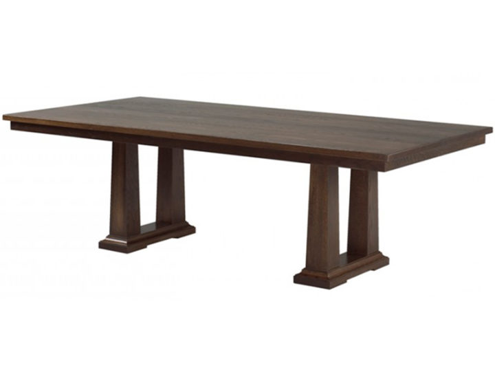 Acropolis Dining Table, built to order, unique design, solid wood, made in Canada.