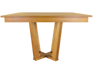 Adam Pedestal Table - solid wood custom built table, in-house design, locally built, Canadian made