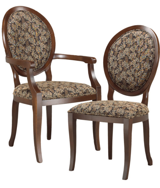 Augusta Dining Chair, solid wood, Canadian made, upholstered, custom, built furniture.