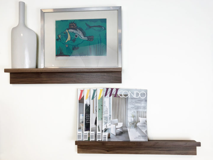 Bonnie Shelf - shown with art and magazines