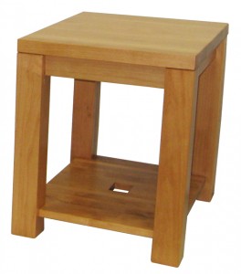 Boxwood condo end table, - locally built, in-house design, solid wood, custom made to order furniture, Canadian made