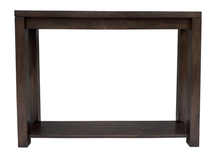 Boxwood Sofa Table - front view of Wormy Maple sofa table