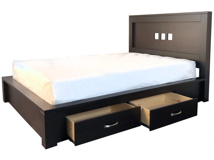 Boxwood Storage Bed - drawers opened