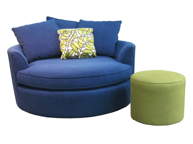 Nest by Stylus with ottoman- solid wood frame, fully upholstered, locally built, made to order furniture, Canadian made