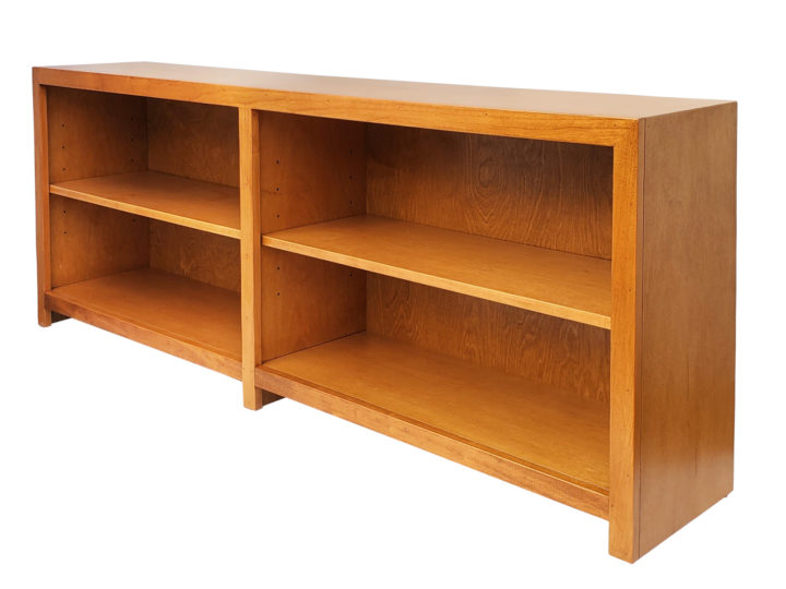 Coleman Low and Wide Bookcase - shown in salem stain, this is locally made and solid wood can also be used for TV stand