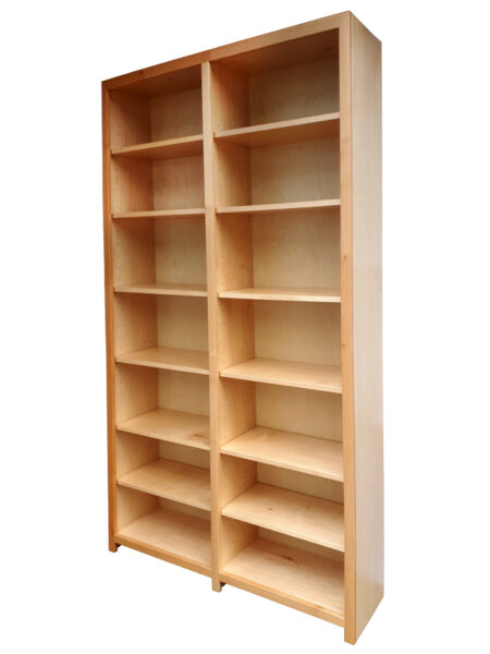Coleman Tall and Narrow Bookcase in natural stain
