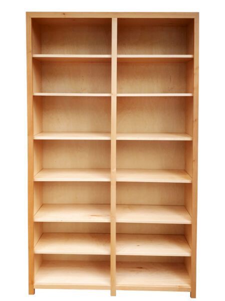 Coleman Tall and Wide Bookcase in natural stain