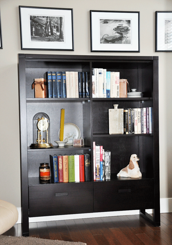 Custom Tangent Bookcase with drawers