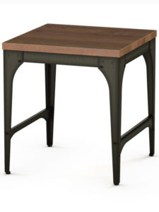Elwood End Table - Canadian made, welded steel frame, solid wood, made to order furinture