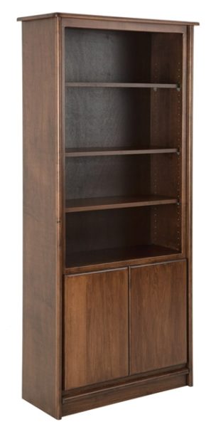 Galiano Bookcase wsolid doors 72H x 32W x 13.5D by Purba