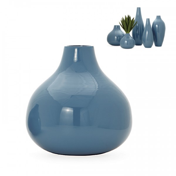 Juno Bamboo Vase - GourdTall-CoolBlue