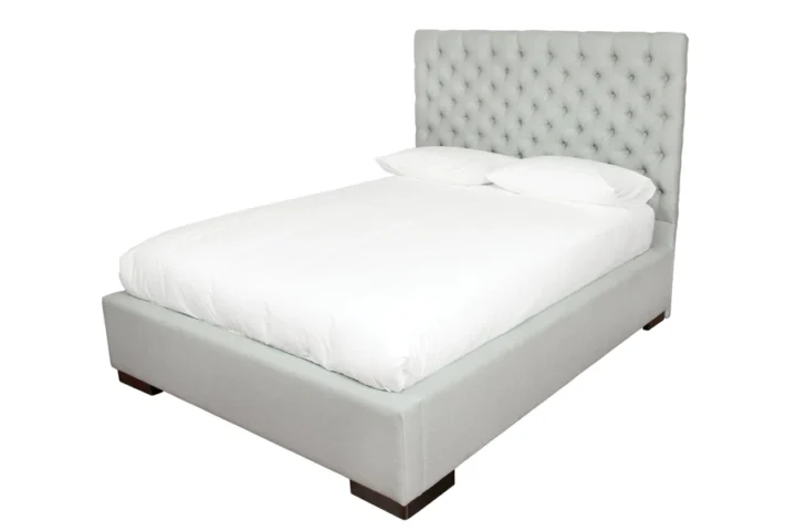 Kinga Bed, unique design, built to order, fully upholstered, custom furniture, made in B.C.