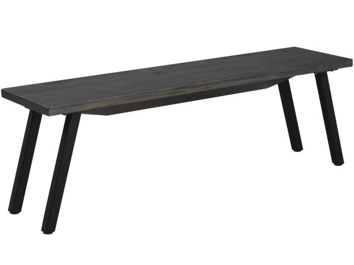 Kustavi Bench, is made of solid wood, steel legs, Canadian made.