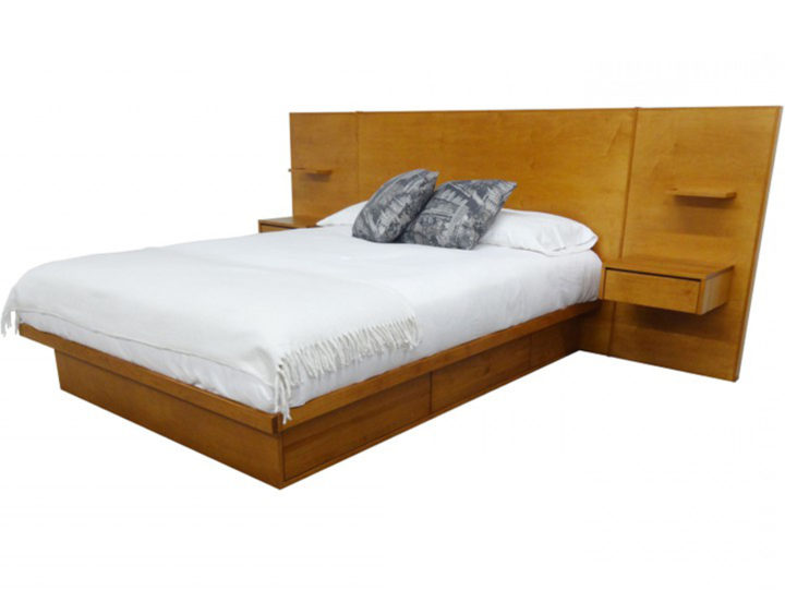 LA Bed, Headboard & Nightstands