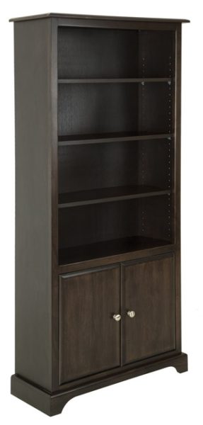 Mackenzie bookcase w solid doors 72H x 32W x 13.5D by Purba