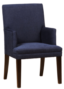 Marcus upholstered dining armchair by Van Gogh - solid wood frame, fully upholstered, Locally built, Canadian made
