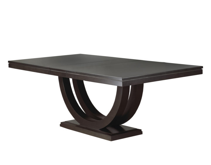 Metro solid wood dining table with leaves