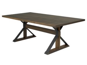 Moorhouse Dining Table ,solid wood, welded steel detail, Canadian built.