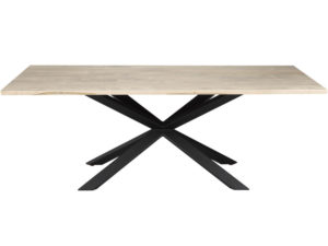 Norseman table - solid wood, steel base, Canadian made