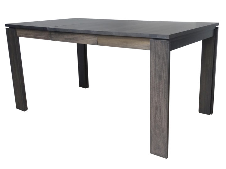 Tofino dining table with leaf solid wood, custom furniture, locally built, Canadian made