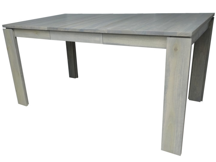 Nyhaven dining table in stone grey - solid wood, custom furniture, locally built, Canadian made