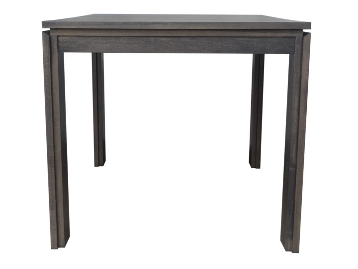 Nyhaven dining table end view solid wood, custom furniture, locally built, Canadian made