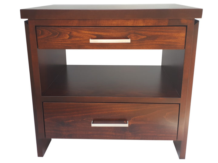 Tonfino nightstand - solid wood, locally built, Canadian made, in-house design, custom made to order furniture.