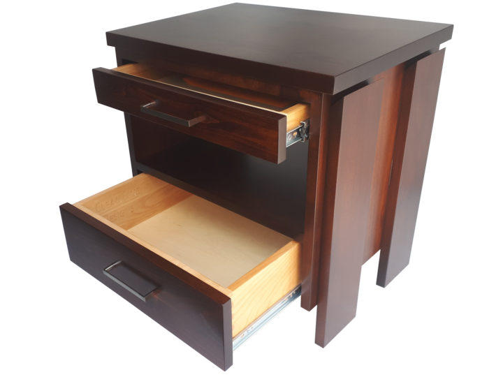 Tonfino nightstand - solid wood, locally built, Canadian made, in-house design, custom made to order furniture.
