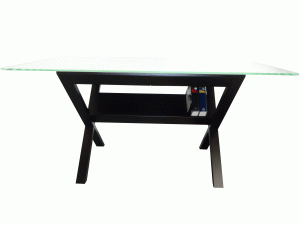 Paris Table/Desk - front view - Solid wood, locally built custom in-house design