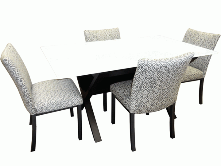 Paris Table/Desk -shown with dinning chairs - Solid wood, locally built custom in-house design