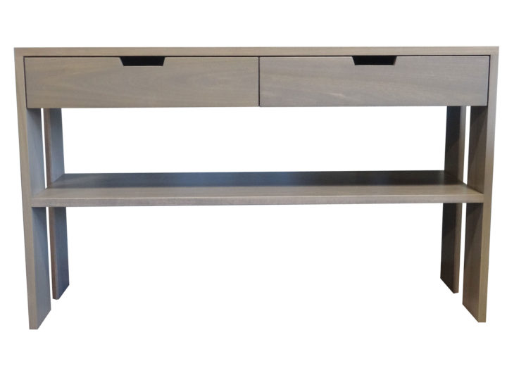 Queue Sofa table - solid wood, locally built custom made to order furniture, in-house design, Canadian made