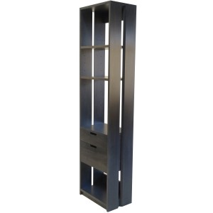 Queue half and half bookcase - solid wood locally built, custom in-house design Canadian made