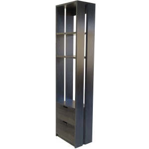 Queue Double Double Bookcase, solid wood locally built, custom in-house design Canadian made