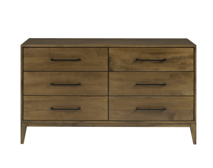 Richview bedroom dresser made in Canada, solid wood, head on