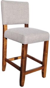 Salwick Counter Chair, built to order, upholstered, solid wood, made in Canada.