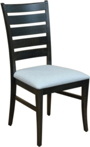 Sienna Side Chair, solid wood, Canadian made, upholstered, custom, built furniture.