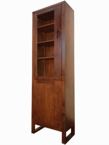 Tangent Tall Narrow Bookcase, made of solid wood and built to order in BC, it can be custom built to any size and configuration.