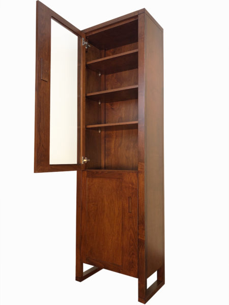 Tangent Tall Narrow Bookcase - shown with doors option