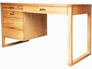 Tangent Desk, one of our most customized solid wood furniture pieces, built in BC, designed by Creative Home Furnishings.