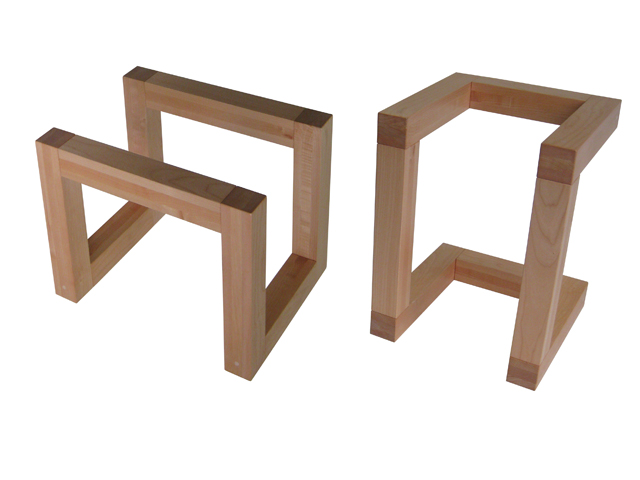 Tangent Versa End table solid wood bases