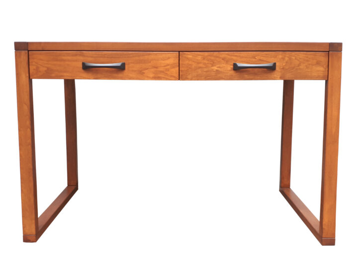 Tangent two drawer writing desk with Boxwood handles