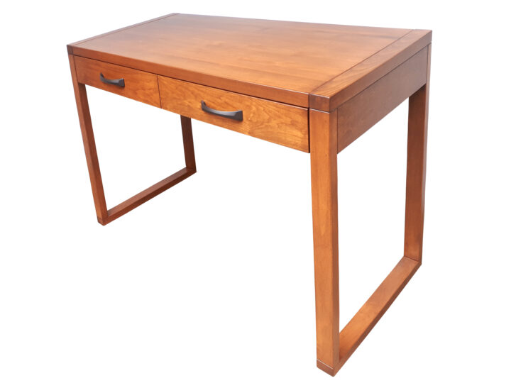 Tangent two drawer writing desk with Boxwood handles