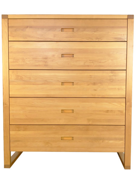 Tangent 5 Drawer Chest - solid wood, locally built, custom in-house design