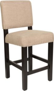 Terra Counter Chair, built to order, upholstered, solid wood, made in Canada.