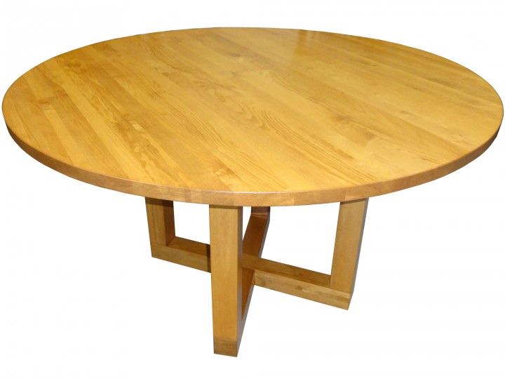 Tangent Pedestal Table, exclusive to our store - solid wood, locally built, Canadian made, custom furniture
