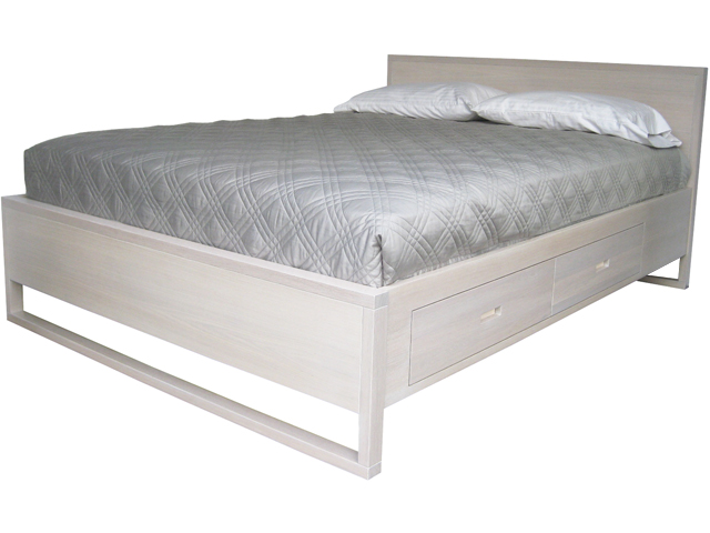 Tangent Solid Wood Storage Bed -solid wood, Canadian made, built to order