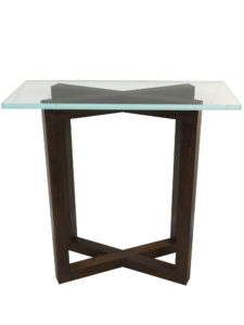 Tangent Pedestal Console Table is part of our in-house solid wood furniture design lines and is built to order in Canada.