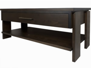 Tofino coffee table, built in solid wood, made to order, unique design, made in B.C.