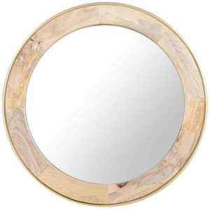 Toshi Wooden Mirror by the Goods VanGogh Designs - wood and Metal frame,